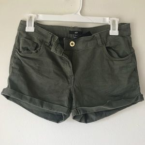 Olive green shorts